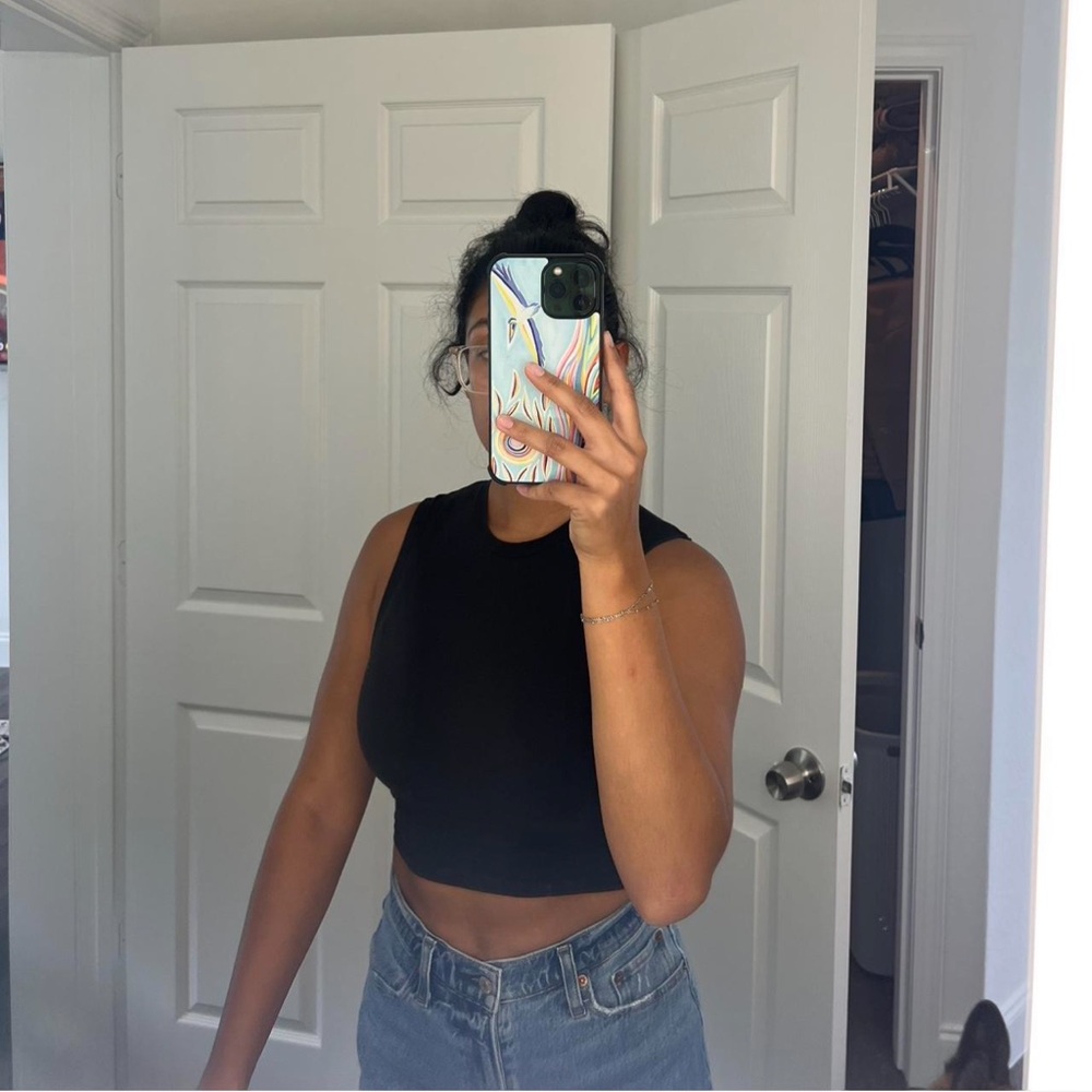 Zara Black Tank Crop Top
